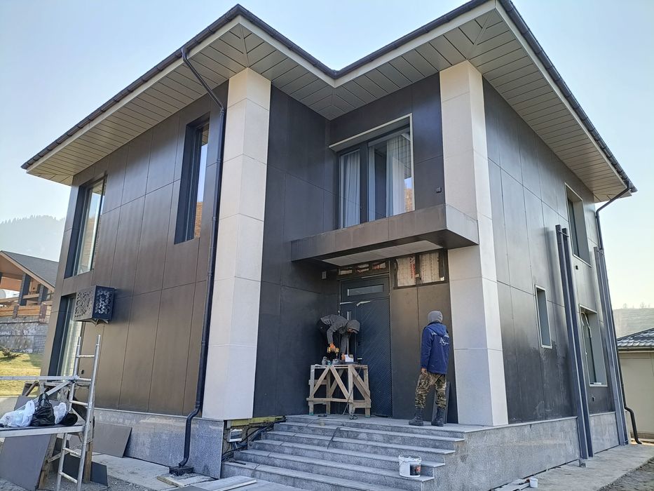 Фасадные работы. Вентилируемый фасад. Линеарные панели. ФЦП.