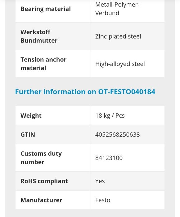 Piston /cilindru pneumatic FESTO