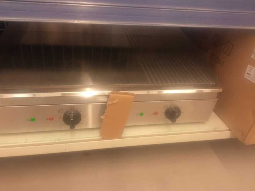 Grill ,gratar,plita inox neted striat 7 kw 80x50 cm nou