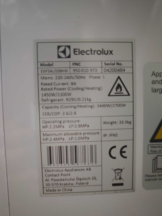 Aparat aer conditionat mobil Electrolux 12000 btu
