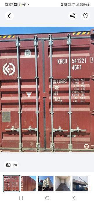 1400$га 12 метрлик 40 футлик HQ контейнерлар Сотилади.