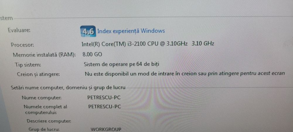 PC PROCESOR I3 8 GB RAM