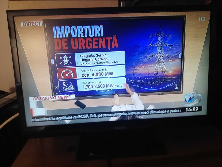 TV Led FULL HD, Philips 22PFH4109, diagonala 56cm, ultra subtire