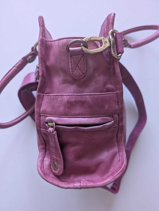 Geantă crossbody George Gina & Lucy ciclam piele naturală
