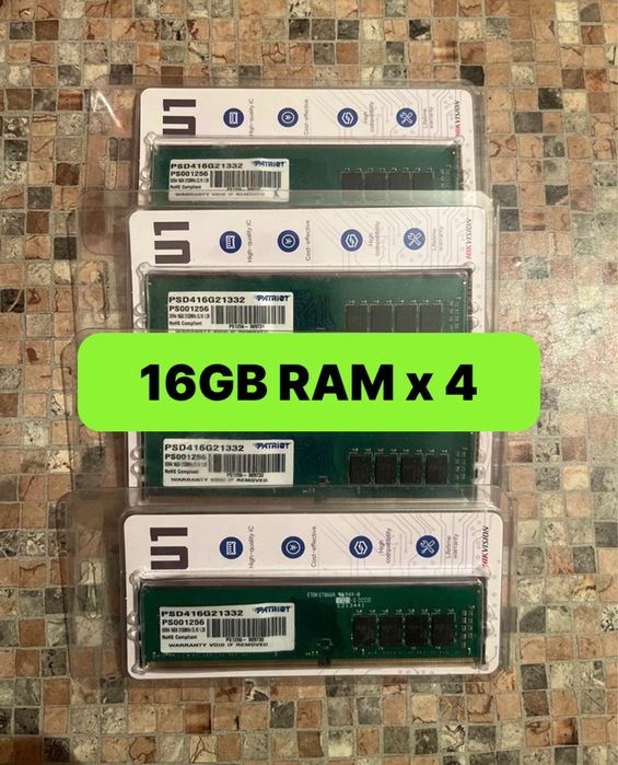 Оперативная память (RAM) Patriot DDR4 16 ГБ 2133 (x4)