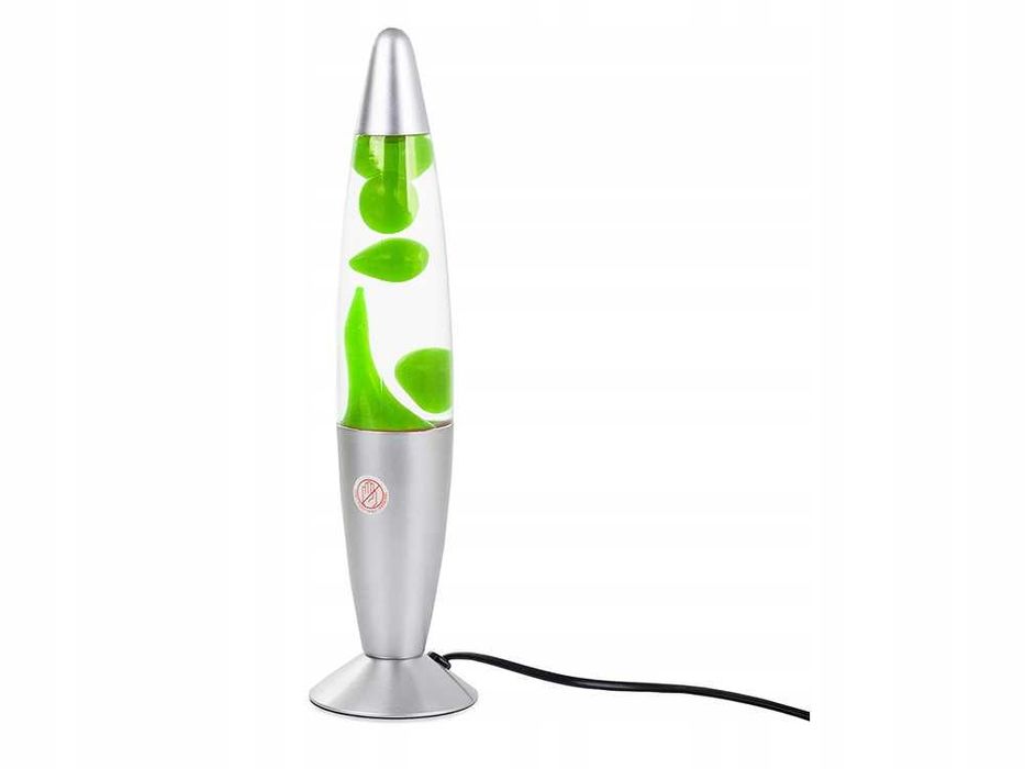 Lampa decorativa cu lava, verde, 34 cm