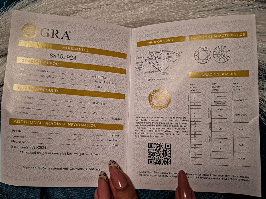 Cercei cu moissanite