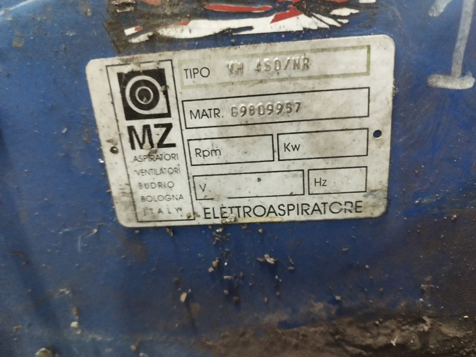 Аспирация тип охлюв, вентилатор