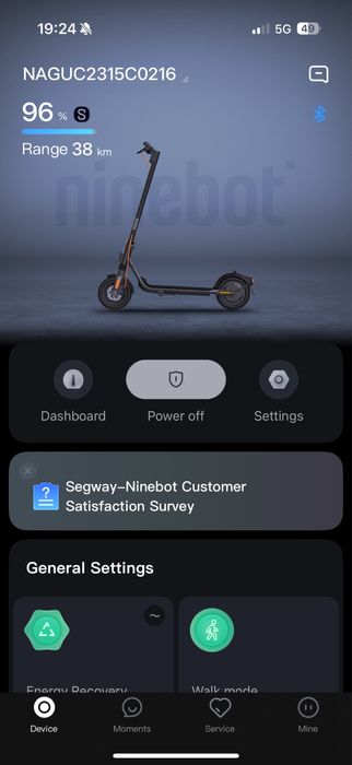 Vând trotineta electrica Ninebot Kickscooter F2 Pro