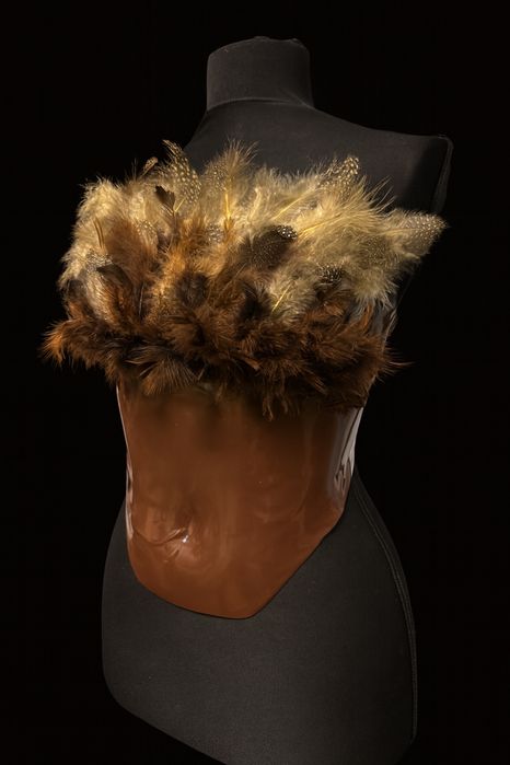 Corset cu Penaj - Lucrat Manual