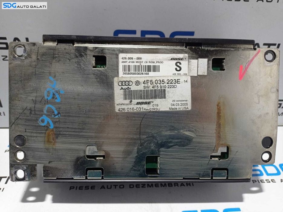 Modul Unitate Amplificator Audio BOSE Audi A6 C6 2005 - 2011 Cod 4F5035223E 4F5910223D [L2471]
