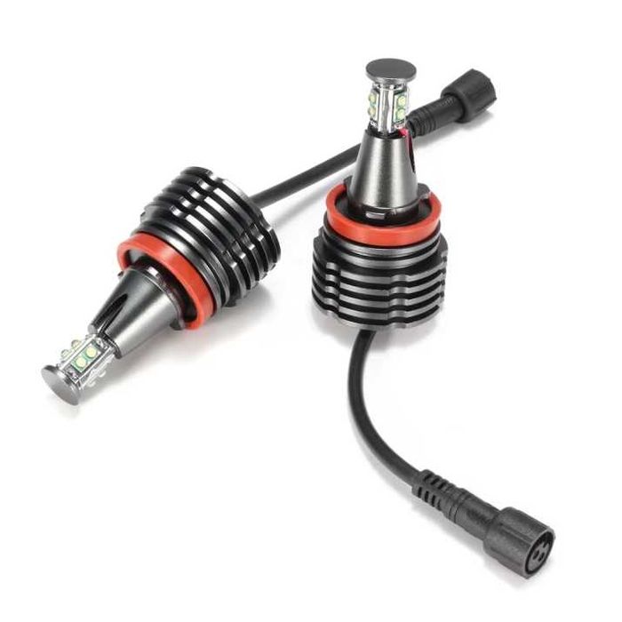 Комплект H8 LED Angel Eyes 40W крушки за BMW CANBUS оранжева светлина