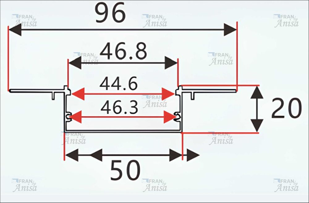 Световая линия, парящие линии, для ГКЛ GTL-54G 44мм