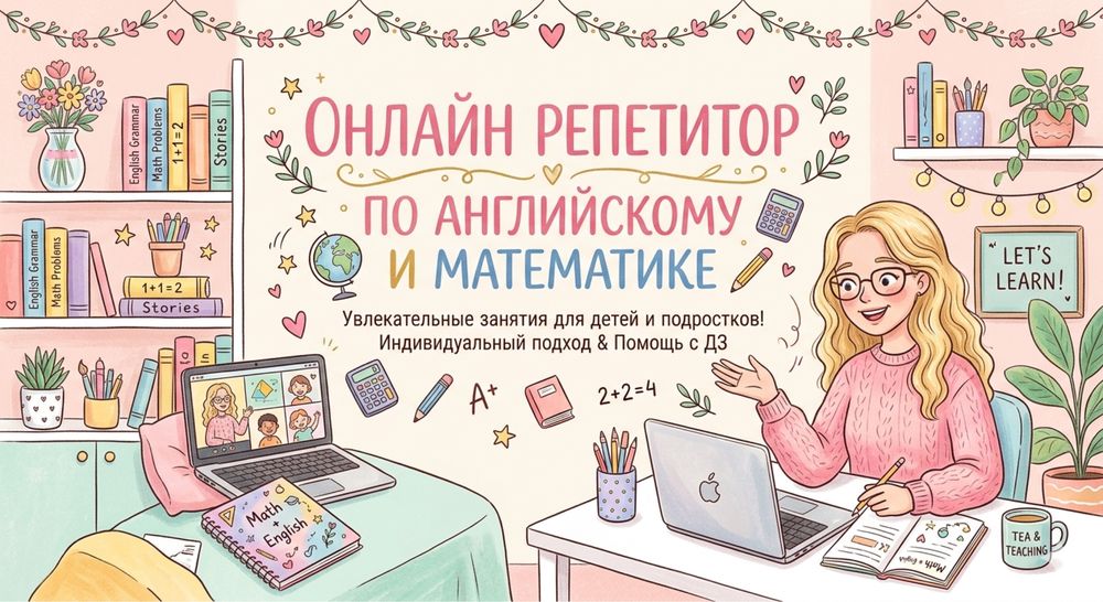 Онлайн репетитор по математике и английскому
