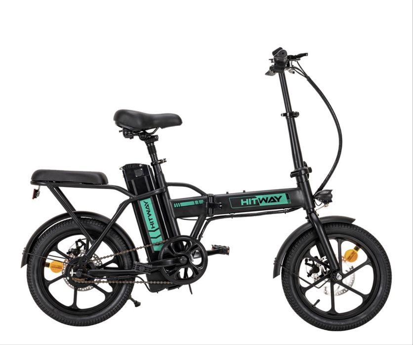 Bicicletă Electrică Hitway BK5, Putere 250W, Autonomie 45Km, Viteză 25Km/h, Negru