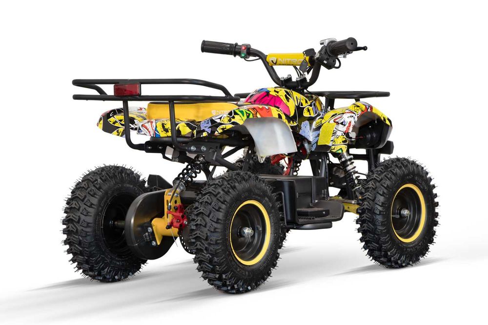 ATV electric NITRO Torino Quad 1000W 36V 12Ah, grafiti yellow