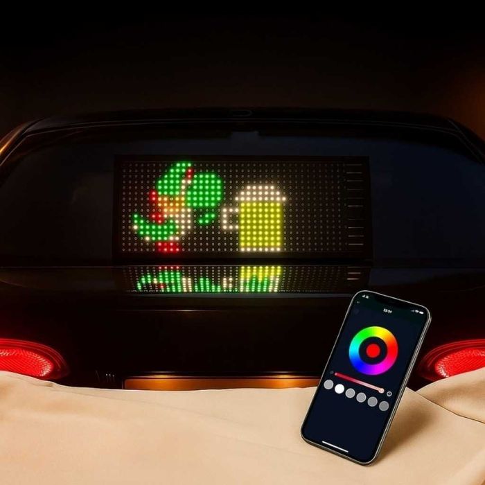 Динамичен мигащ екран с LED светлина за коли и реклами