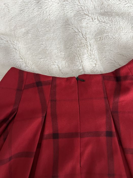 Fustă Pliata din Piele Ecologica Intoarsa