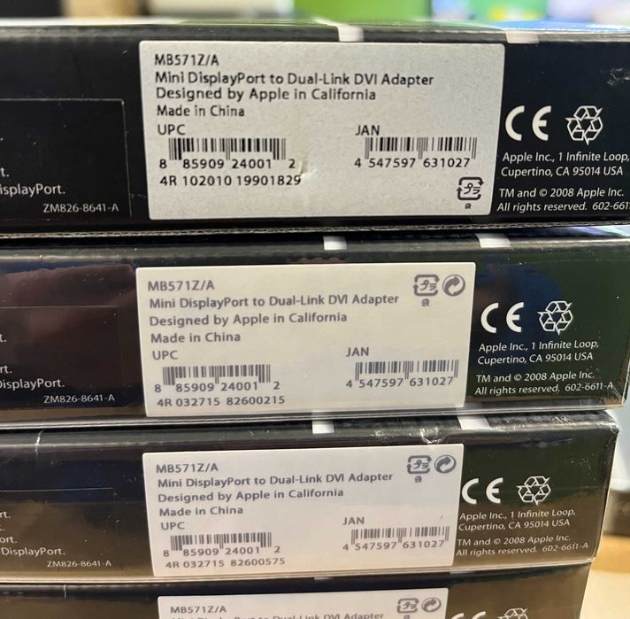 Apple Mini display port to Dual-link DVI adapter. Новые в коробках