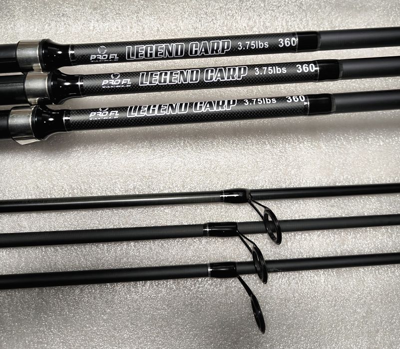 SET 3 Lansete FL LEGEND CARP 3.60 m 3.75 Lbs 2 tronsoane