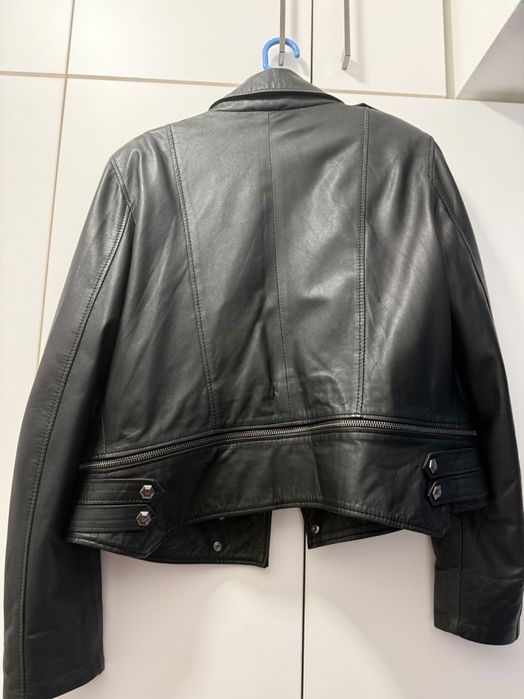 Geaca din piele naturala imitatie Philipp Plein