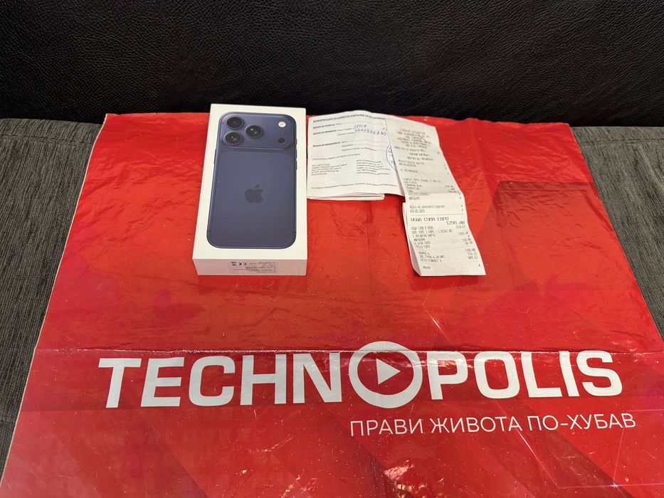 ЗАПЕЧАТАН 256GB iPhone 17 Pro Гаранция Technopolis 2028г. Blue | Син