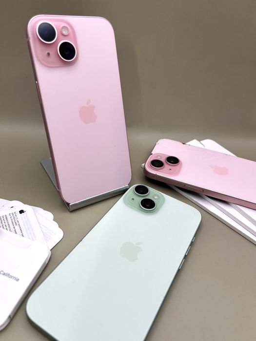 3бр. iPhone 15, iCloud, КАТО НОВИ, 100% батерия, НА ЧАСТИ!
