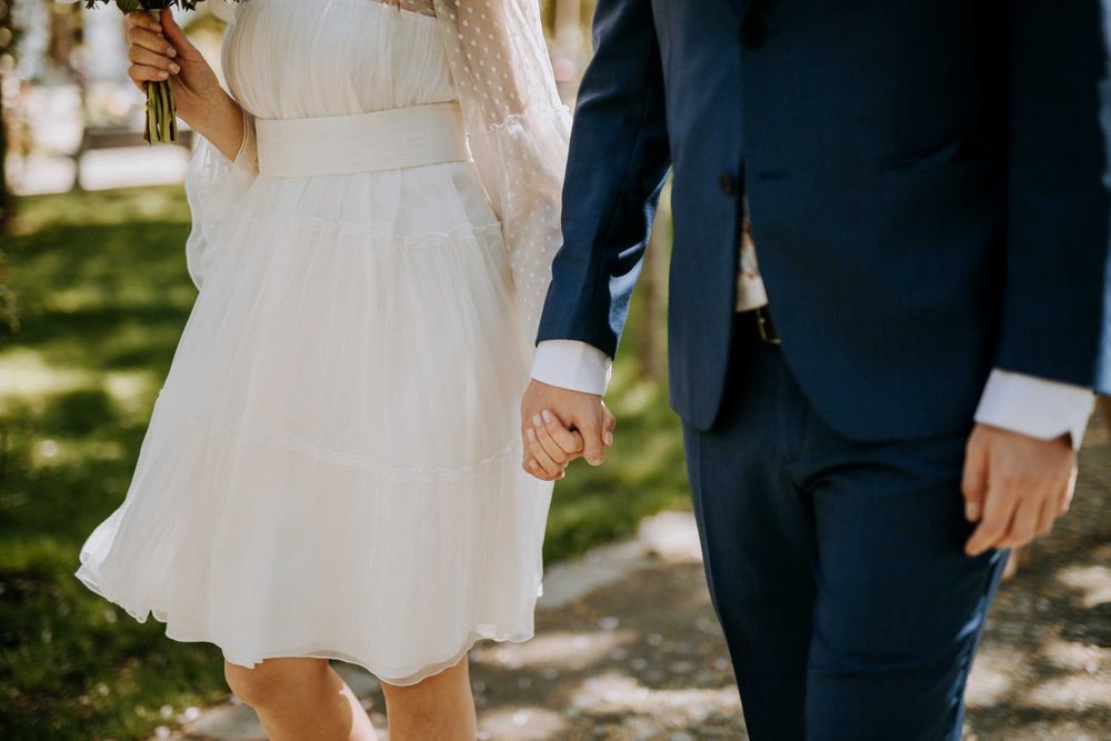 Rochie alba cununie civila Maia Ratiu