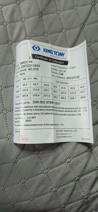 King Tony Динамометричен ключ