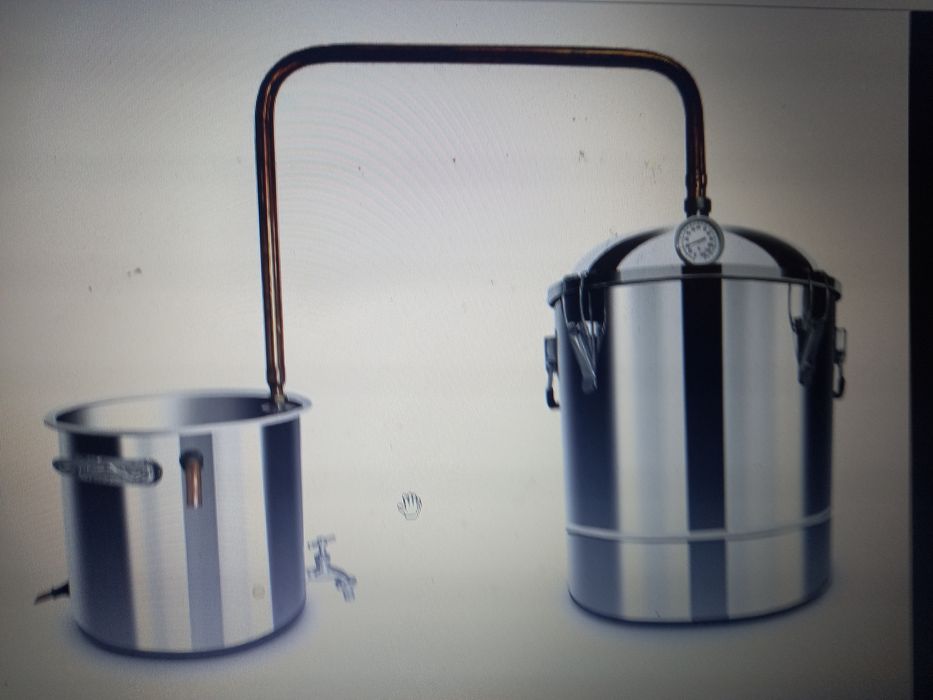 Cazan Țuică din inox alimentar + cupru  50 L compet cu răcitor