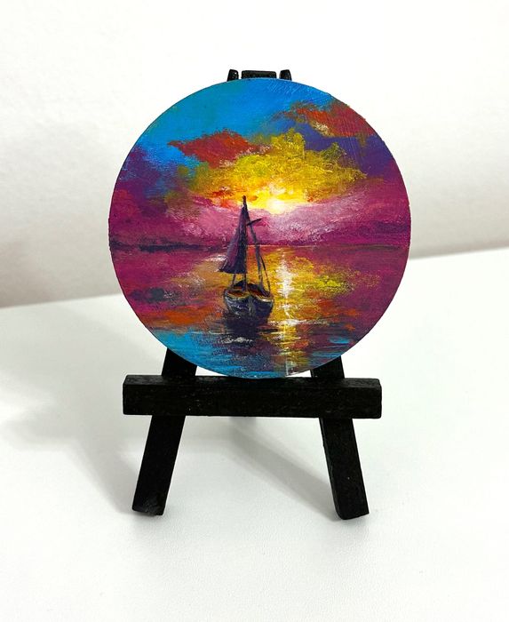 Mini tablouri pictate manual