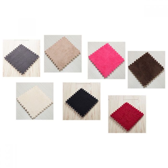 Плюшена подложка за под от пяна- мек пъзел килим, комплект от 10 части