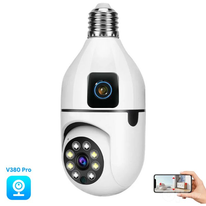 Wifi kamera - lampochkali kamera 360 gradus aylanadi