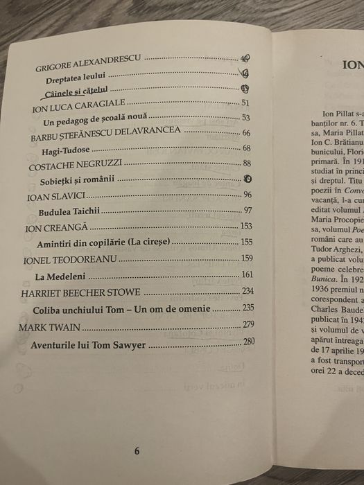 Lecturi scolare clasa 6