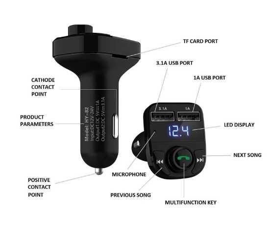 FM Трансмитер X8 Bluetooth