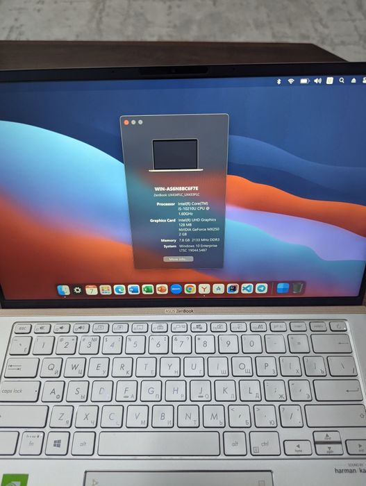 Ноутбук Asus Zenbook Core I5-10210U/8GB/512GB/MX250 2GB/14.0" FHD IPS