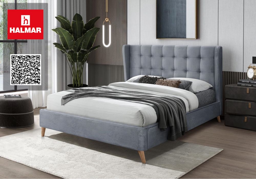 Тапицирано легло Estella Сиво 160