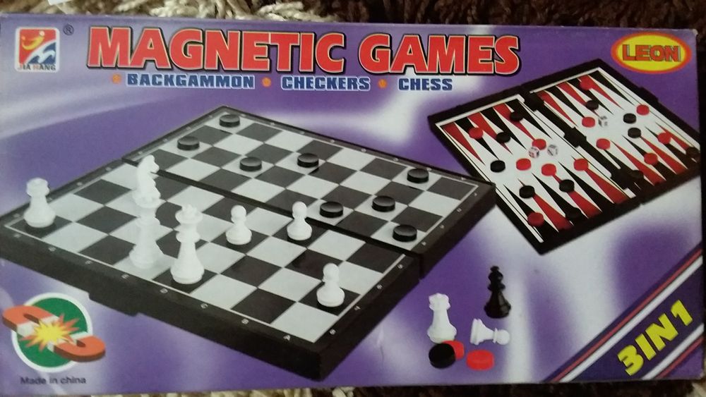Шахматы 3 в 1, магнитные