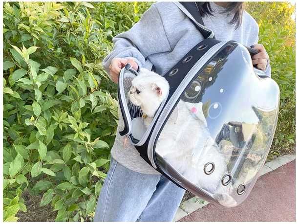 Rucsac transport animale de companie Pisica Catel, Negru