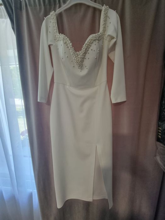 Rochie alba pentru cunuia civila