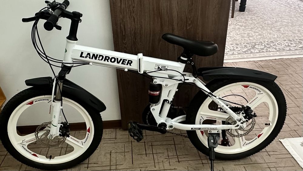 Складной велосипед LAND ROVER белого цвета