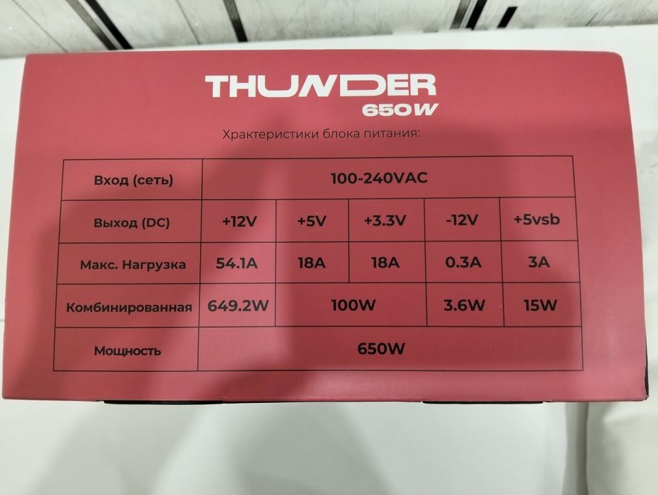 Блок питания модульный 650W 80+ Bronze
