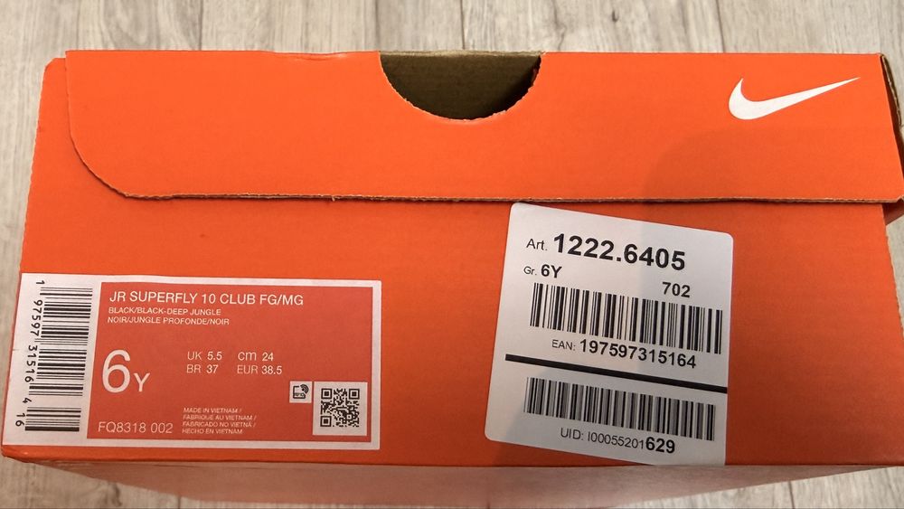 Ghete fotbal copii Nike JR SUPERFLY 10 CLUB FG/MG marimea 38,5