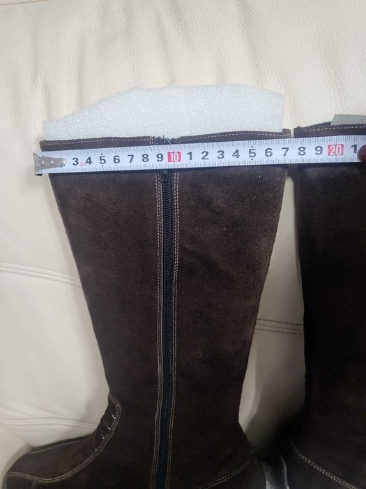 Нови кафяви ботуши  - 40 номер естествен велур