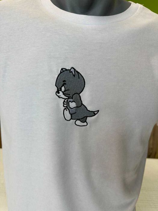 Тениски за двойки с Бродерия Том и Джери/ Tom and Jerry