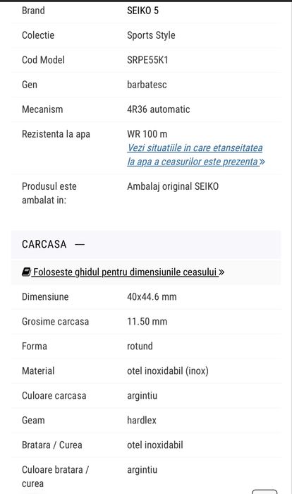 Ceas Seiko 5 automatic
