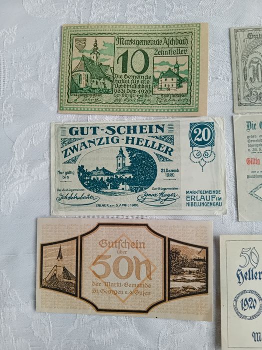 Bancnota veche, Austria , lot