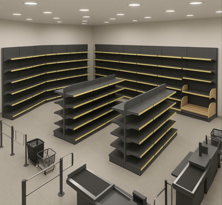 Металлические торговые стеллажи, Темир савдо полкалар, Витрина, Металл