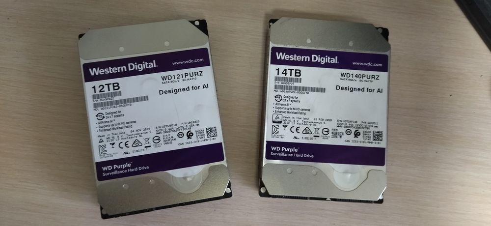 12ТБ и 14TB HDD WD для видеонаблюдения