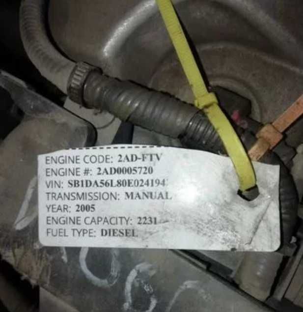Двигатель 2adftv, 2ad-ftv, 2ad Toyota Avensis 2,2